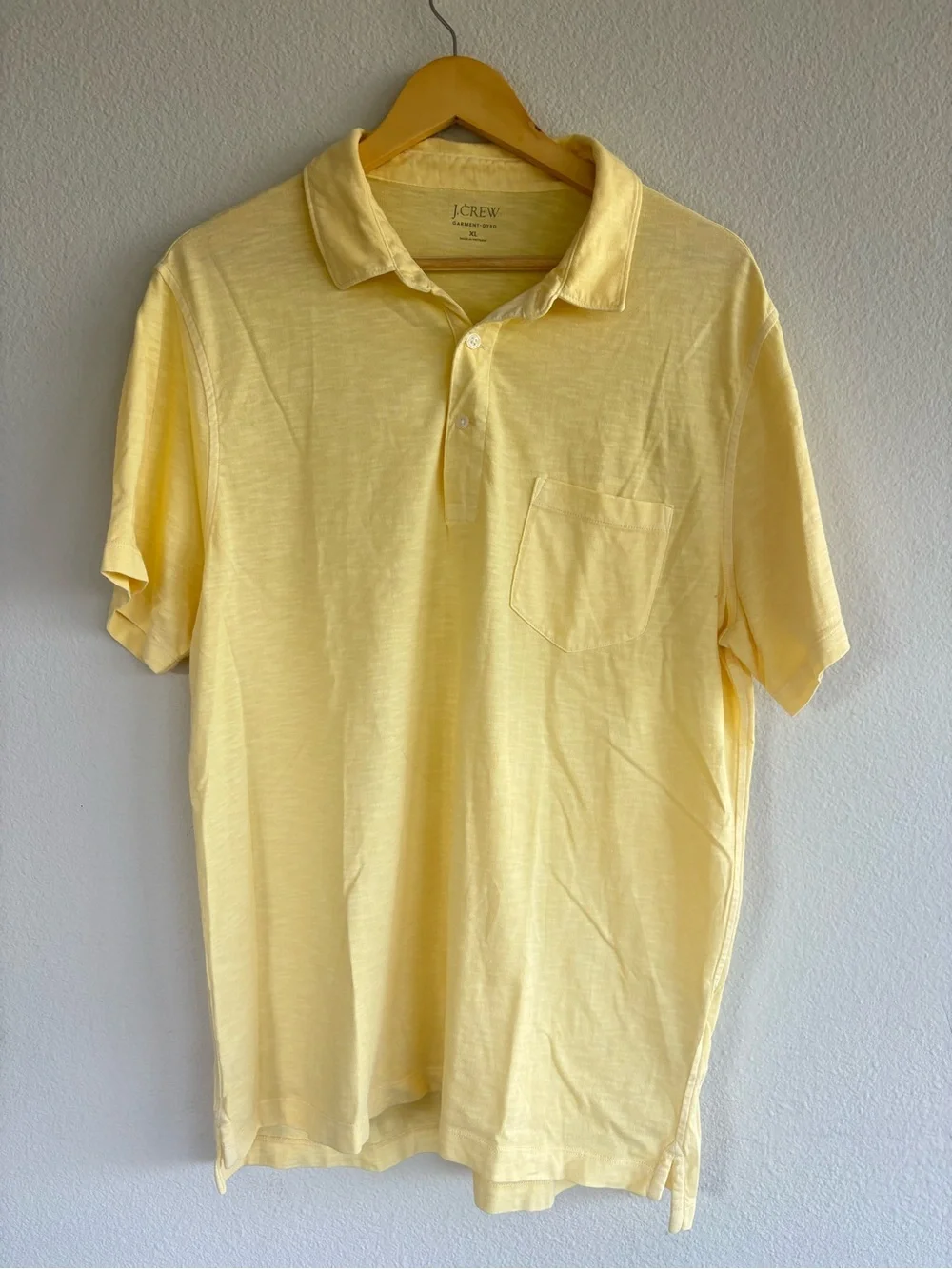 100% Cotton J. Crew Men’s Butter Yellow  Polo